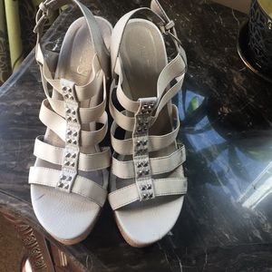 Aldo size ten beige/taupe wedges